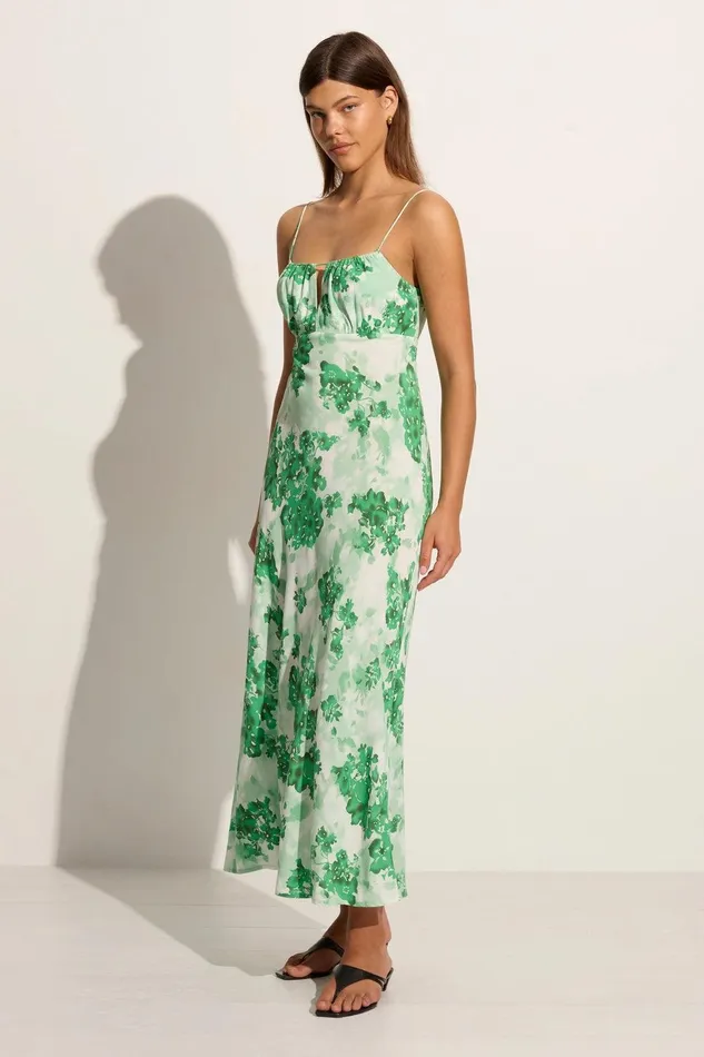 Women San Paolo Midi Dress Rosella Floral Green Faithfull The Brand Dresses Women San Paolo Midi Dress Rosella Floral Green Faithfull The Brand Dresses