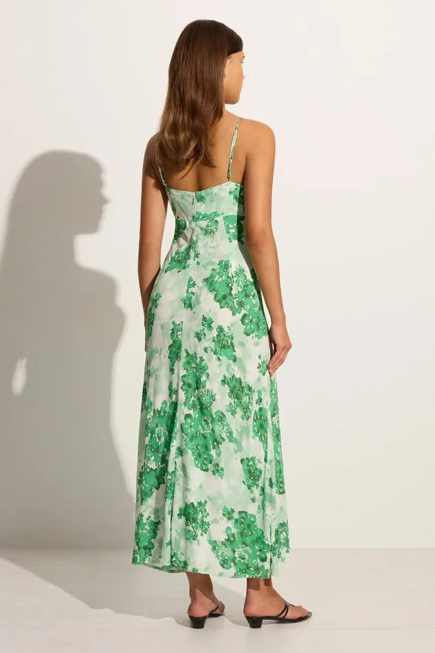 Women San Paolo Midi Dress Rosella Floral Green Faithfull The Brand Dresses Women San Paolo Midi Dress Rosella Floral Green Faithfull The Brand Dresses