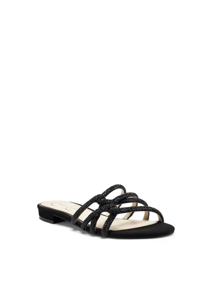 Women Sandals Jessica Simpson Aixel Sandal In Black Textured Black