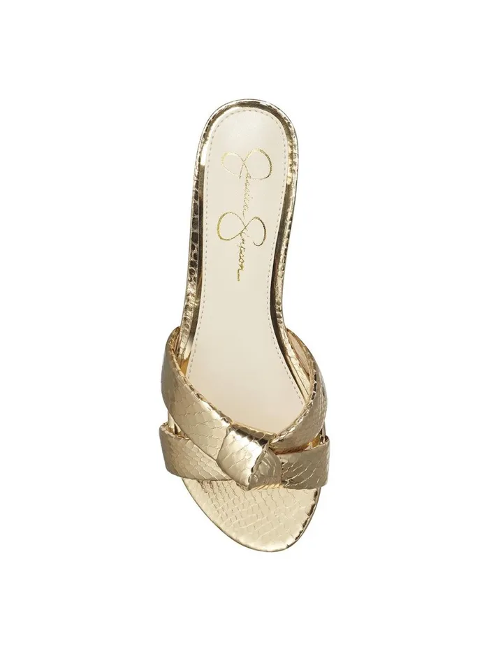 Women Sandals Jessica Simpson Alisen Sandal In Karat Gold Karat Gold Snake