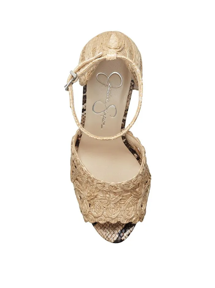 Women Sandals Jessica Simpson Dessie Platform Sandal In Natural Natural Rattan