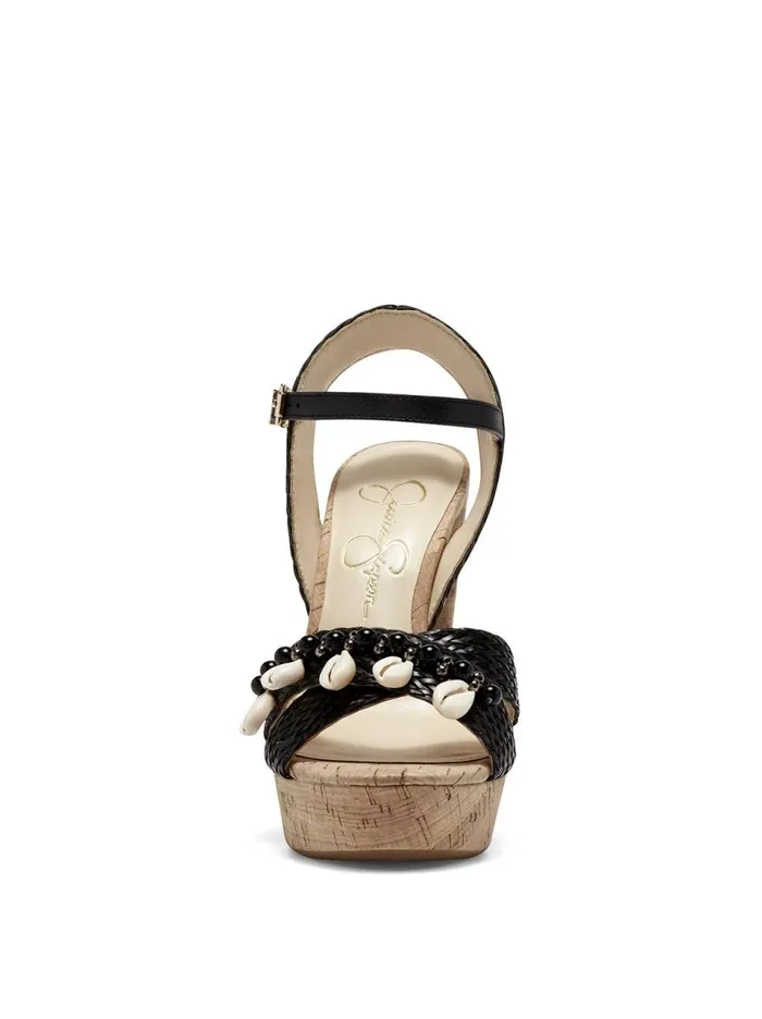 Women Sandals Jessica Simpson Ivriele Platform Sandal In Black Black Rattan