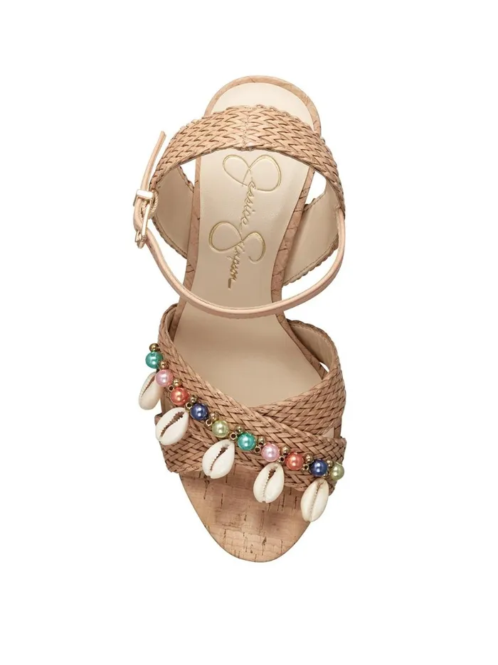 Women Sandals Jessica Simpson Ivriele Platform Sandal In Caramel Caramel Rattan