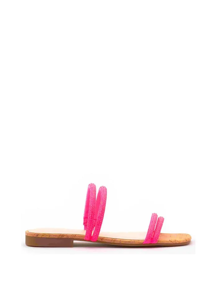 Women Sandals Jessica Simpson Raexe Slide In Neon Pink Neon Pink