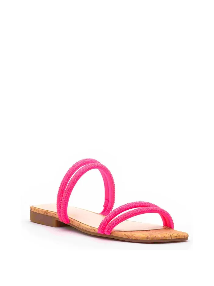 Women Sandals Jessica Simpson Raexe Slide In Neon Pink Neon Pink