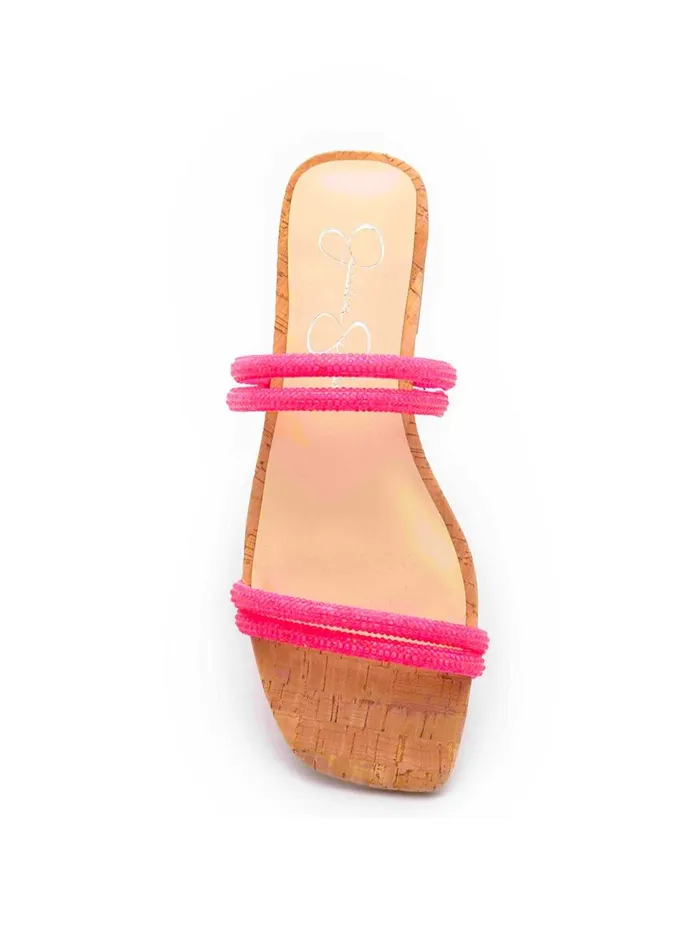 Women Sandals Jessica Simpson Raexe Slide In Neon Pink Neon Pink