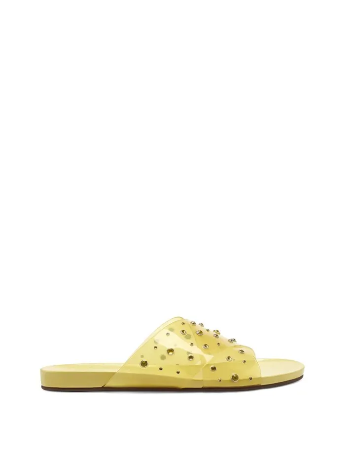 Women Sandals Jessica Simpson Tislie Slide In Yellow Yellow And Yellow Stones
