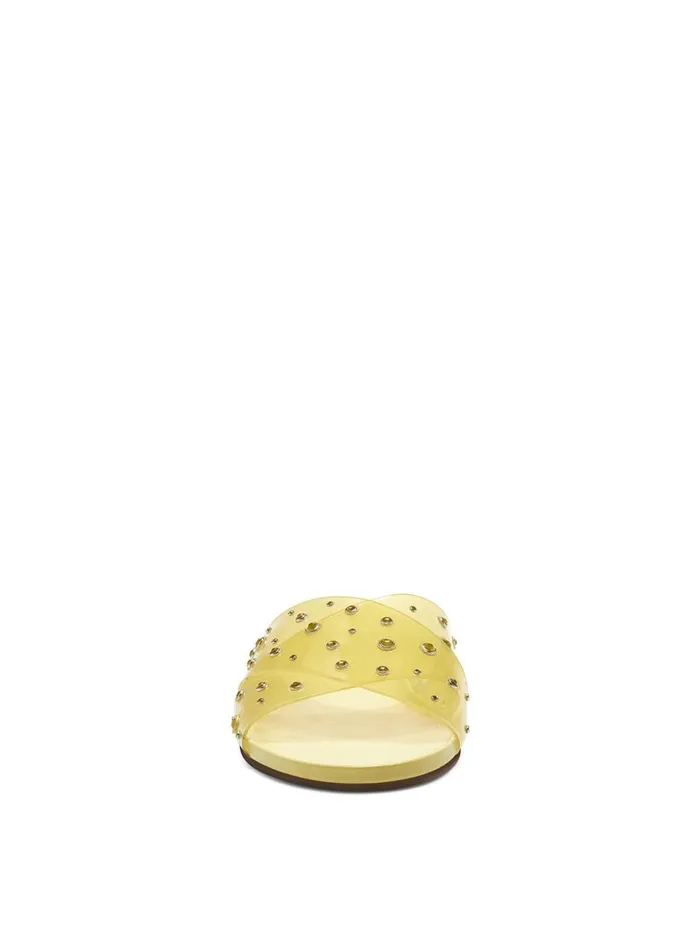 Women Sandals Jessica Simpson Tislie Slide In Yellow Yellow And Yellow Stones