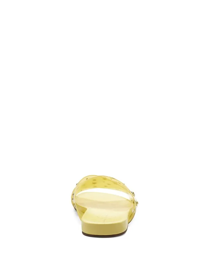 Women Sandals Jessica Simpson Tislie Slide In Yellow Yellow And Yellow Stones