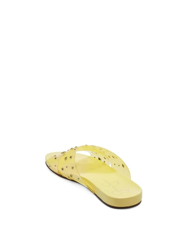 Women Sandals Jessica Simpson Tislie Slide In Yellow Yellow And Yellow Stones