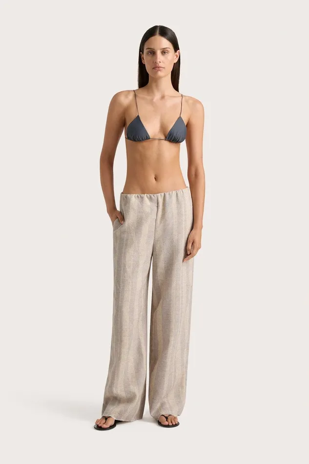 Women Sao Paulo Pant Sand Sky Stripe Faithfull The Brand Pants