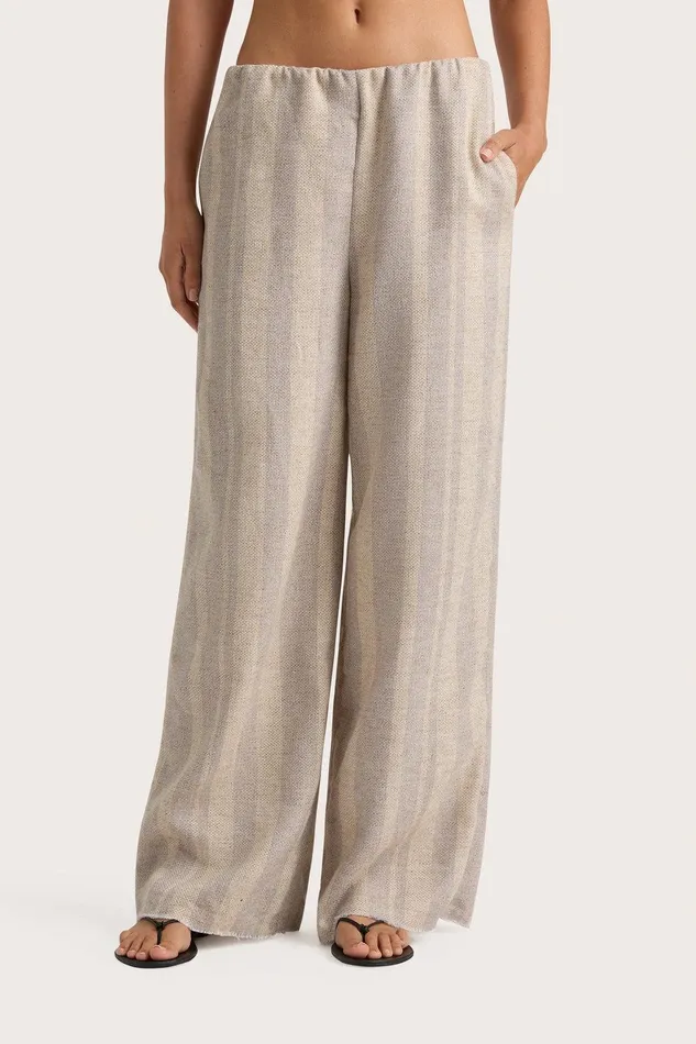 Women Sao Paulo Pant Sand Sky Stripe Faithfull The Brand Pants Women Sao Paulo Pant Sand Sky Stripe Faithfull The Brand Pants