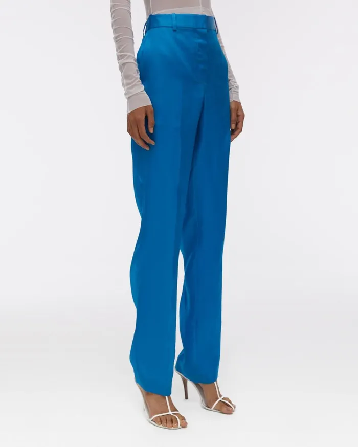 Women Satin Organza Pant Topaz Helmut Lang Pants