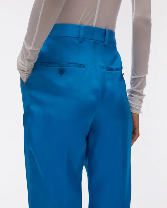 Women Satin Organza Pant Topaz Helmut Lang Pants