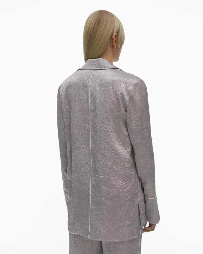 Women Satin PJ Shirt Thistle Helmut Lang Tops
