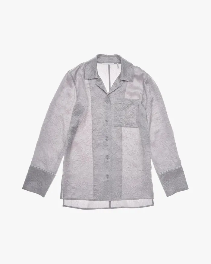 Women Satin PJ Shirt Thistle Helmut Lang Tops