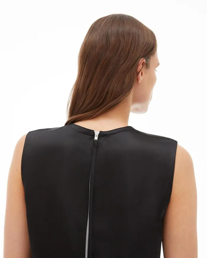 Women Satin Shell Top Black Helmut Lang Tops