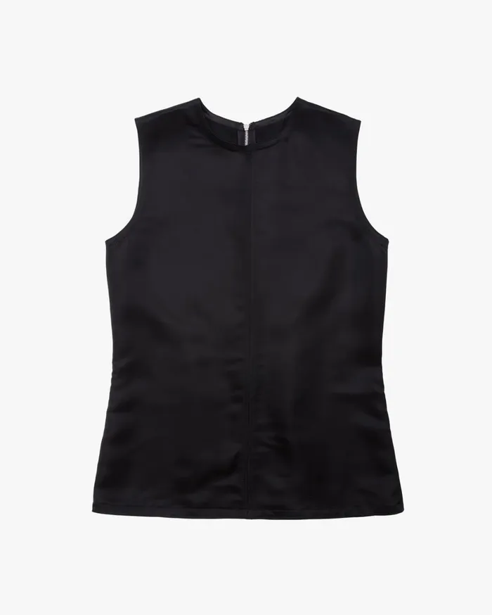 Women Satin Shell Top Black Helmut Lang Tops
