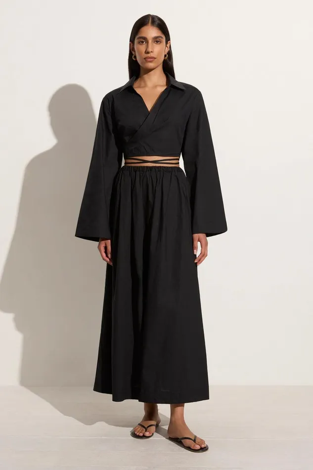 Women Scanno Skirt Black Faithfull The Brand Skirts and Shorts