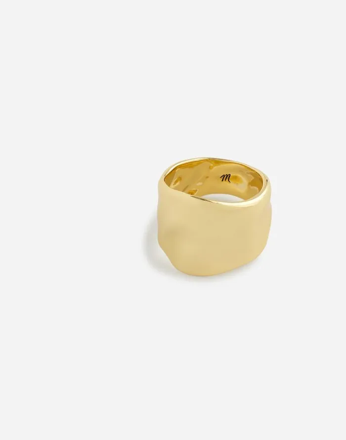 Women Sculptural Statement Ring Pale Gold Madewell Jewelry