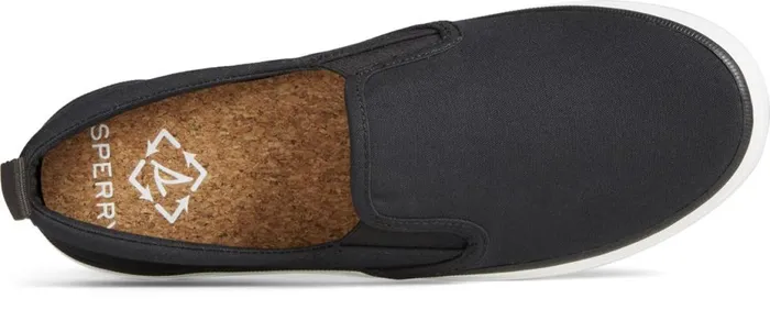 Women SeaCycled Crest Twin Gore Canvas Sneaker Black Sperry Sneakers