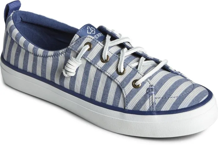 Women SeaCycled Crest Vibe Striped Textile Sneaker Navy Sperry Sneakers Women SeaCycled Crest Vibe Striped Textile Sneaker Navy Sperry Sneakers