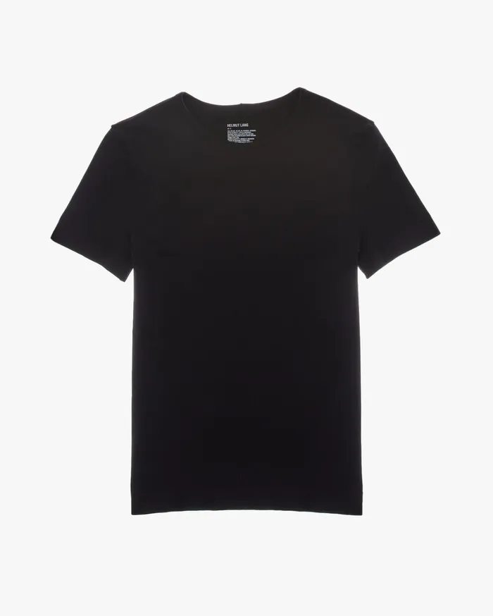 Women Seamless Baby Tee Black Helmut Lang TShirts and Sweatshirts