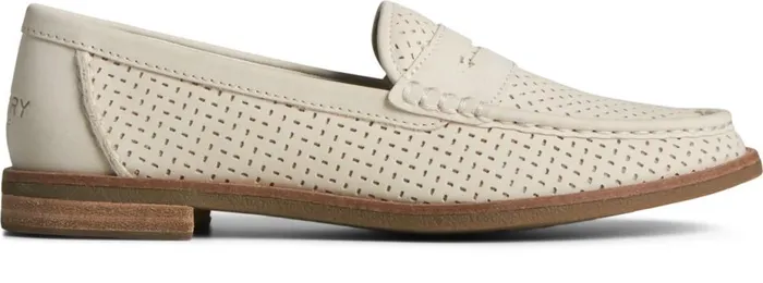 Women Seaport Perforated Penny Loafer Ivory Sperry Sneakers