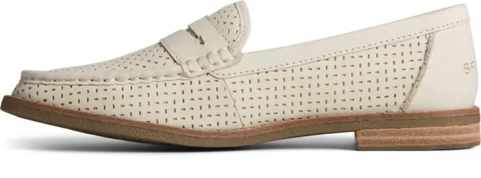 Women Seaport Perforated Penny Loafer Ivory Sperry Sneakers Women Seaport Perforated Penny Loafer Ivory Sperry Sneakers