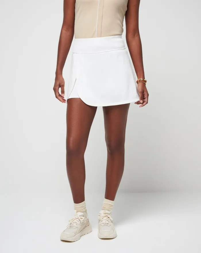Women SECRET PLANS MOVEKNIT SKORT Ivory TravisMathew Skorts and Skirts