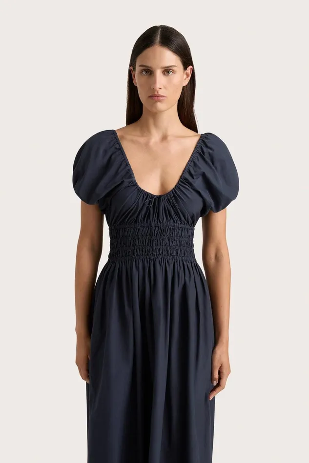 Women Seine Midi Dress Midnight Faithfull The Brand Dresses Women Seine Midi Dress Midnight Faithfull The Brand Dresses