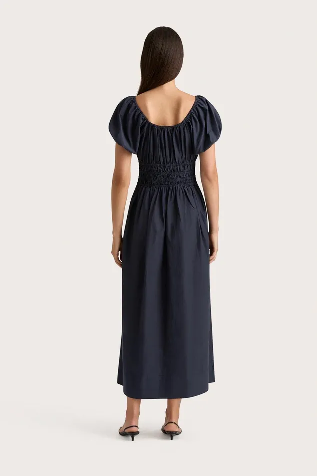 Women Seine Midi Dress Midnight Faithfull The Brand Dresses Women Seine Midi Dress Midnight Faithfull The Brand Dresses