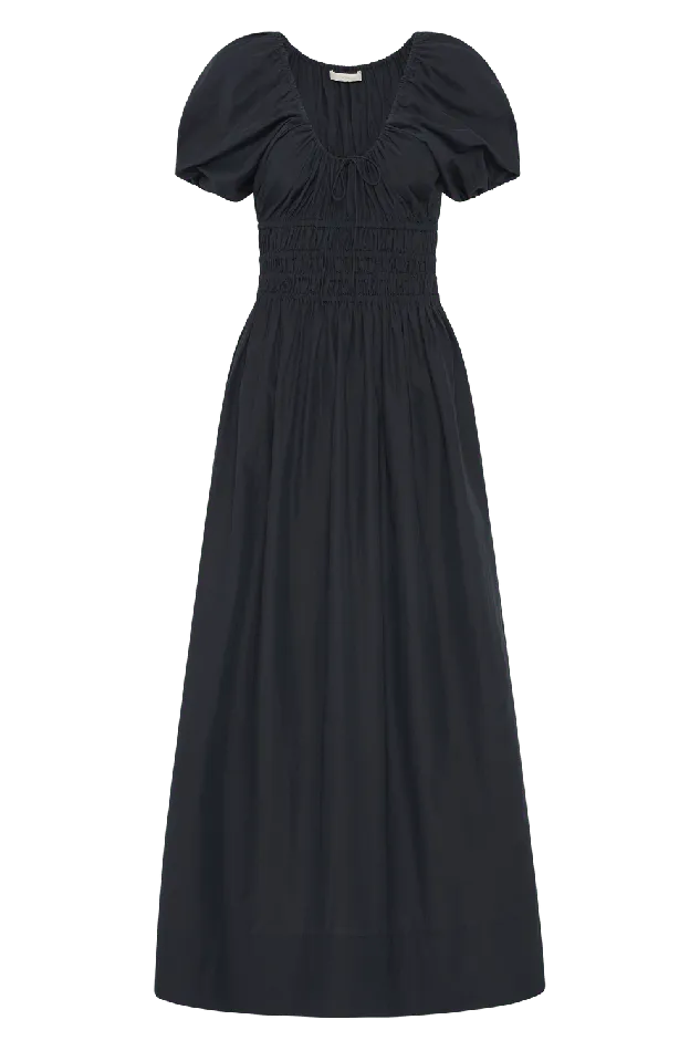 Women Seine Midi Dress Midnight Faithfull The Brand Dresses Women Seine Midi Dress Midnight Faithfull The Brand Dresses