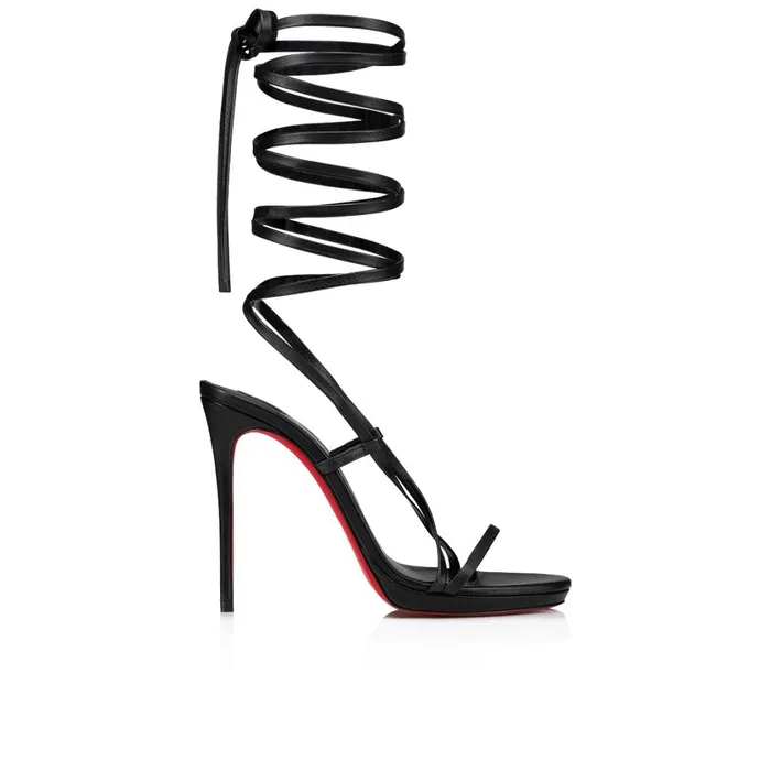Women Sekmeta Alta 120 Mm Platform Sandals 8211 Nappa Leather 8211 Black Black Christian Louboutin Sandals and Slides