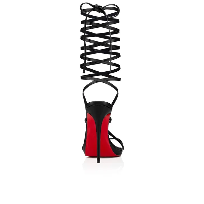 Women Sekmeta Alta 120 Mm Platform Sandals 8211 Nappa Leather 8211 Black Black Christian Louboutin Sandals and Slides