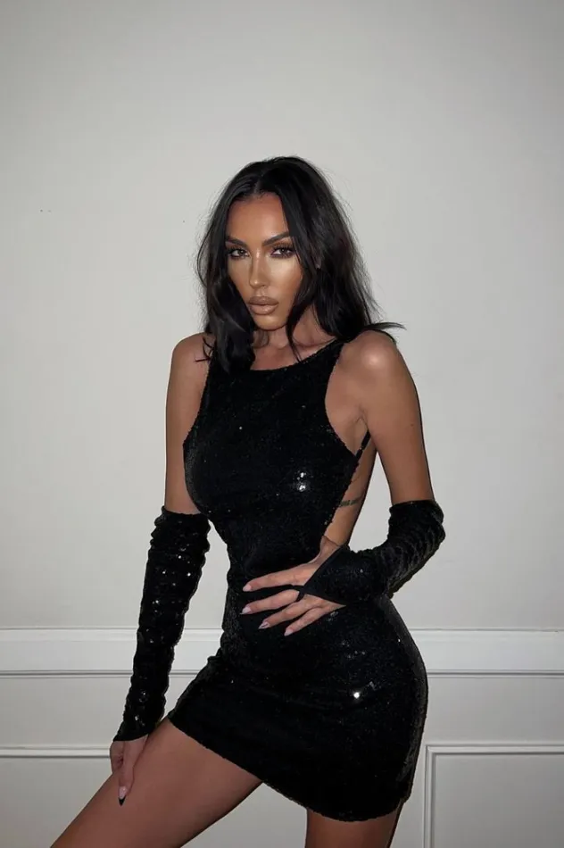 Women Sequin Dresses Runaway The Label JULZ MINI DRESS Black Women Sequin Dresses Runaway The Label JULZ MINI DRESS Black