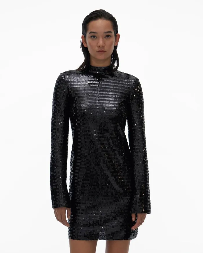 Women Sequins Dress Black Helmut Lang Dresses