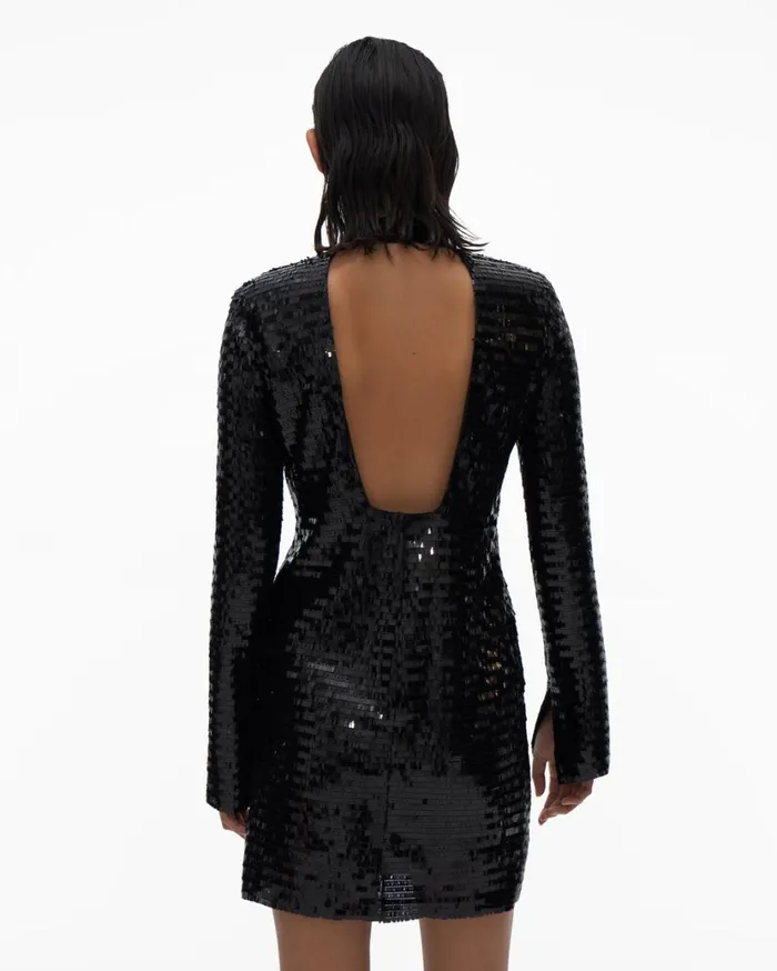 Women Sequins Dress Black Helmut Lang Dresses