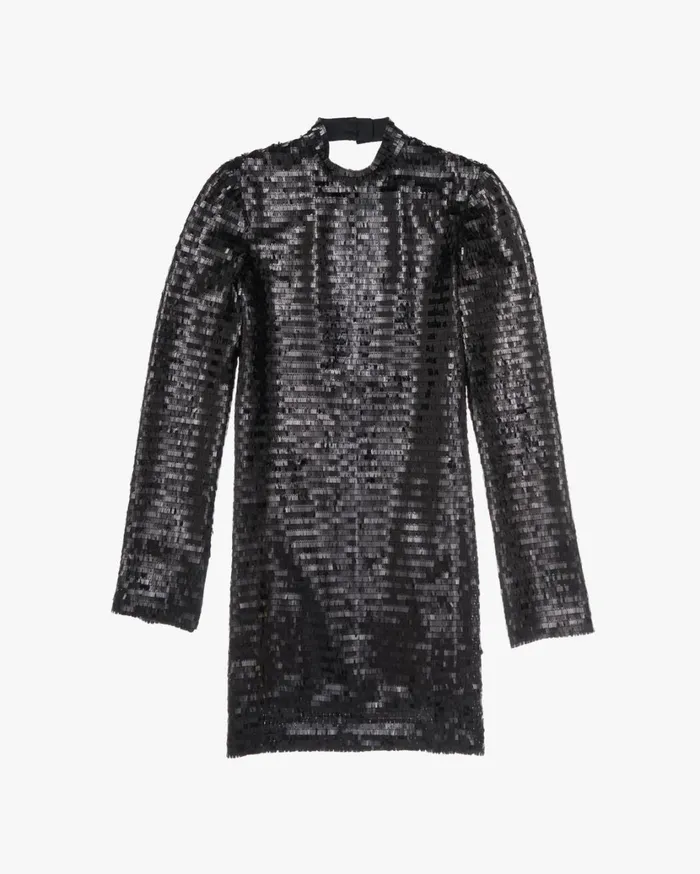 Women Sequins Dress Black Helmut Lang Dresses