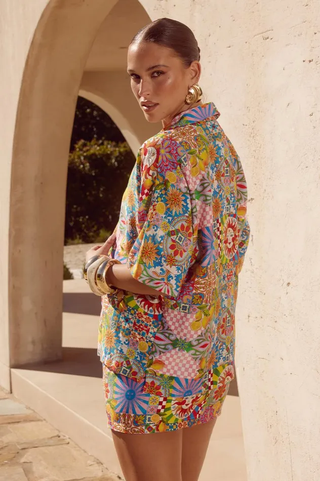 Women Shirts and Blouses Runaway The Label ANACAPRI SHIRT Anacapri Pink