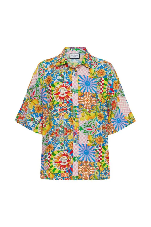Women Shirts and Blouses Runaway The Label ANACAPRI SHIRT Anacapri Pink