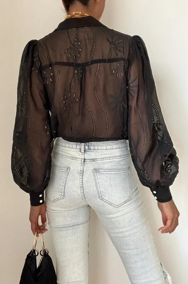 Women Shirts and Blouses Runaway The Label Elise Blouse Black