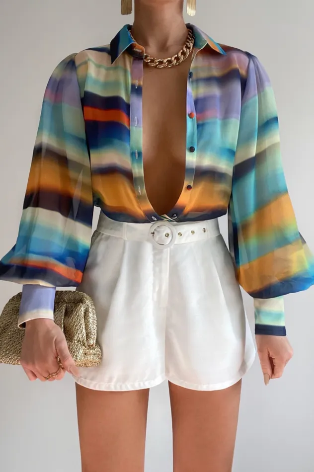 Women Shirts and Blouses Runaway The Label FLEETWOOD BLOUSE Ainsley Print