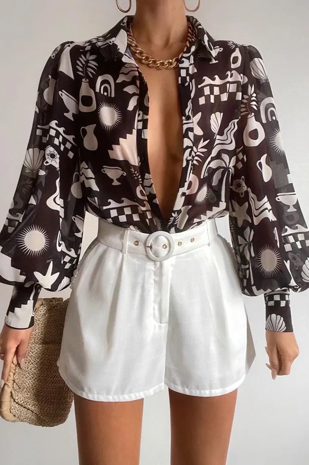 Women Shirts and Blouses Runaway The Label FLEETWOOD BLOUSE Cove Black