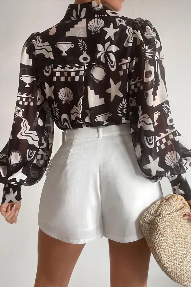 Women Shirts and Blouses Runaway The Label FLEETWOOD BLOUSE Cove Black