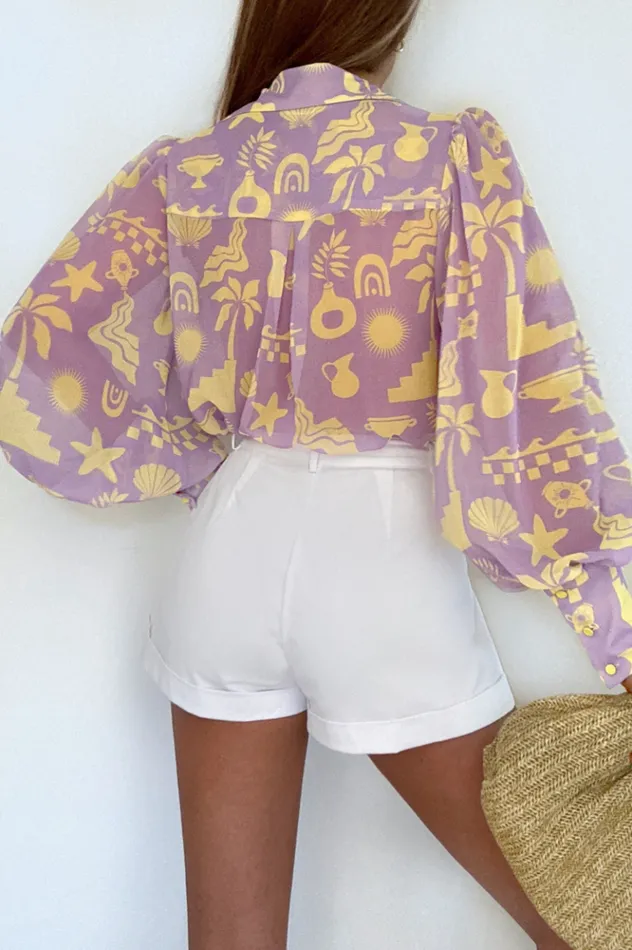 Women Shirts and Blouses Runaway The Label FLEETWOOD BLOUSE Cove Lilac