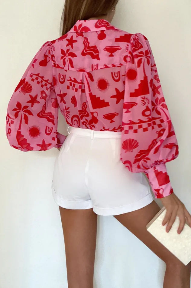 Women Shirts and Blouses Runaway The Label FLEETWOOD BLOUSE Cove Pink