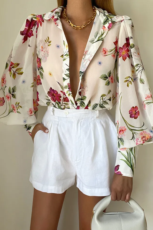 Women Shirts and Blouses Runaway The Label Fleetwood Blouse Jaci White