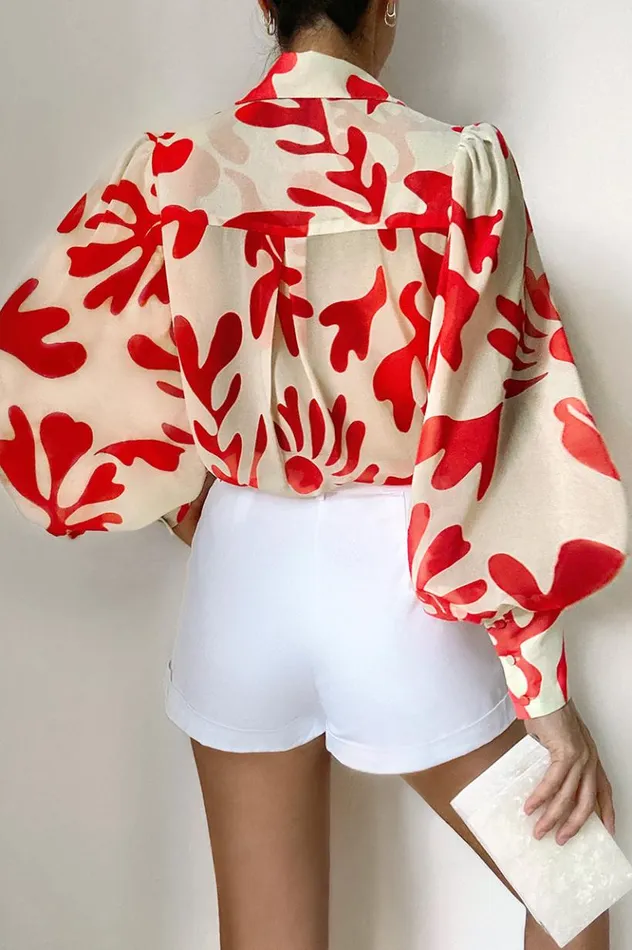 Women Shirts and Blouses Runaway The Label FLEETWOOD BLOUSE Orange Botanica