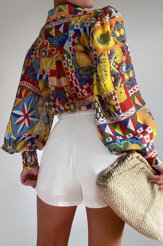 Women Shirts and Blouses Runaway The Label FLEETWOOD BLOUSE Phaedra Print
